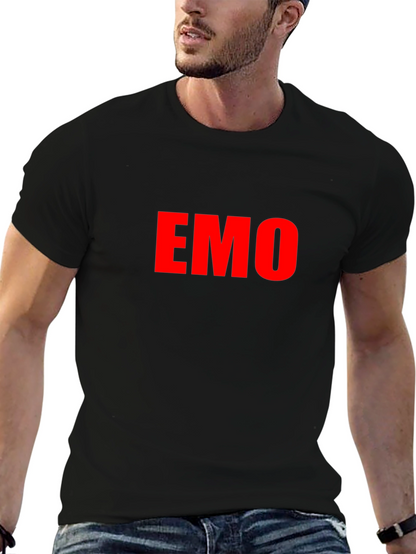Emo Tee - Red Lettering Black T-Shirt