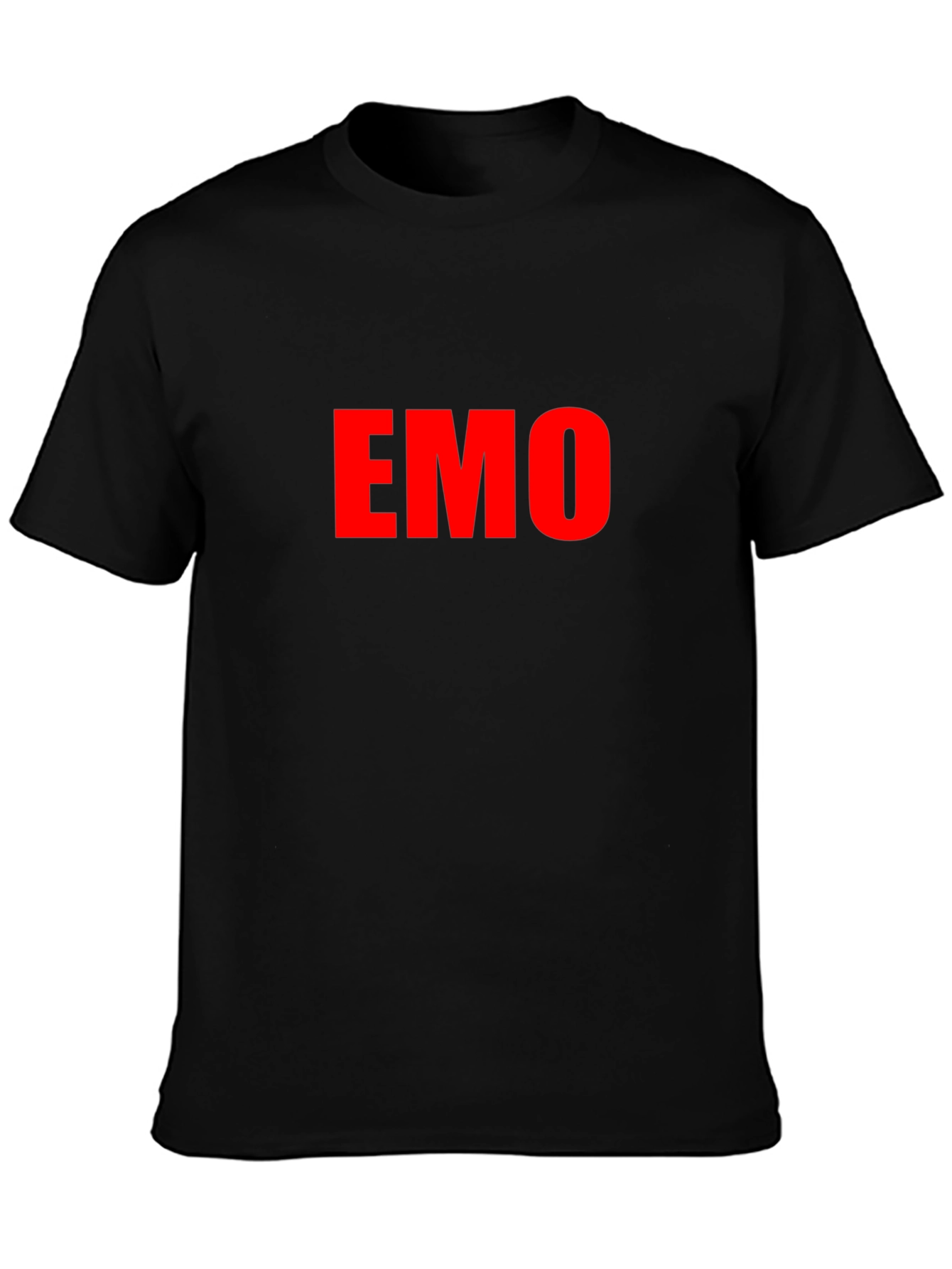 Emo Tee - Red Lettering Black T-Shirt