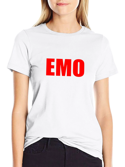 Emo Tee - Red Lettering Black T-Shirt