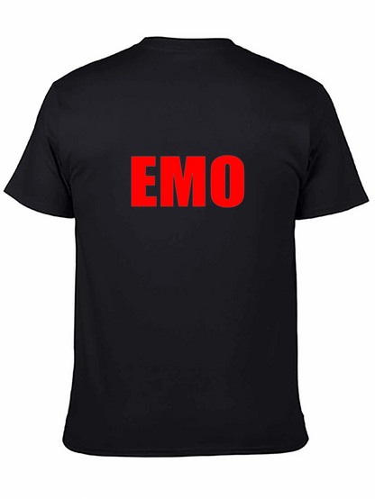 Emo Tee - Red Lettering Black T-Shirt