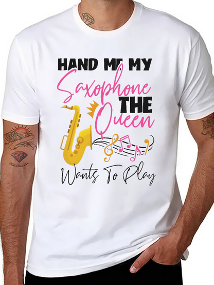 Saxophone Queen T-Shirt - Music Lover Tee
