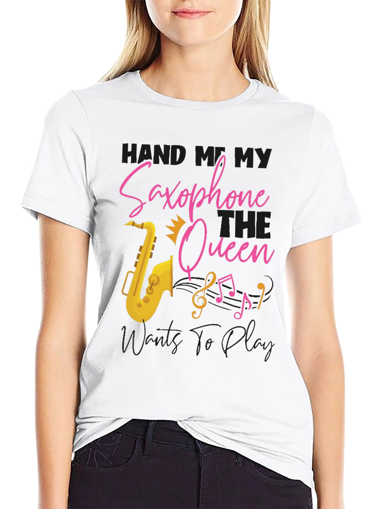 Saxophone Queen T-Shirt - Music Lover Tee