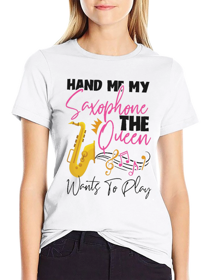 Saxophone Queen T-Shirt - Music Lover Tee