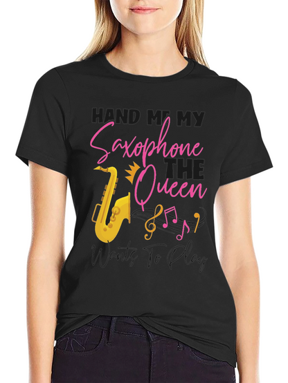 Saxophone Queen T-Shirt - Music Lover Tee