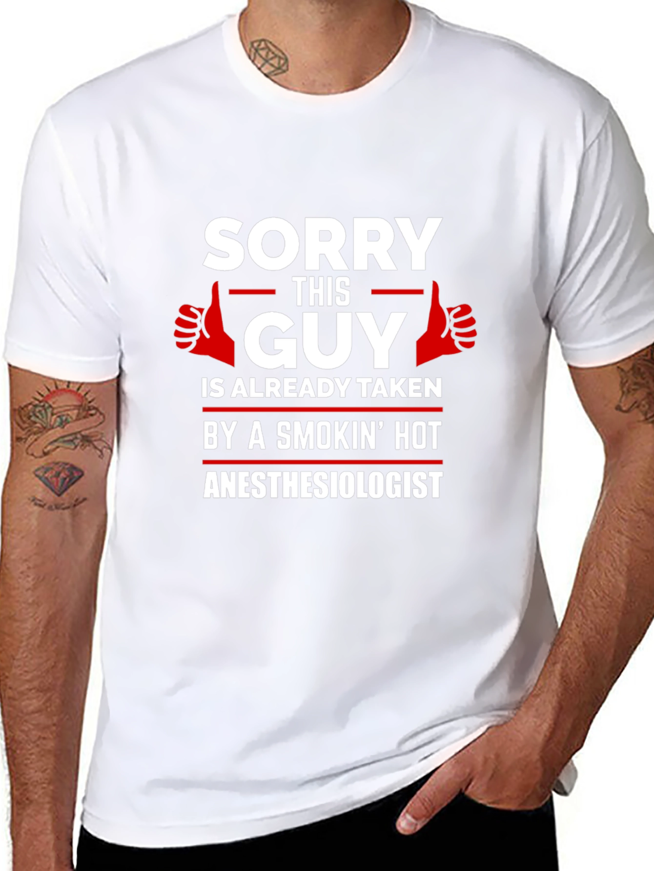 Sorry This Guy Taken Anesthesiologist Black T-Shirt