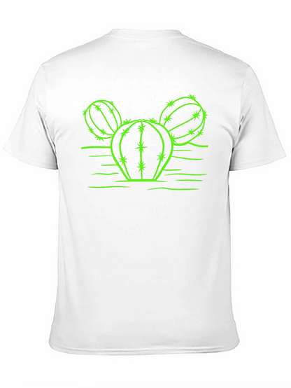 Cactus Graphic T-Shirt - Neon Green Design on Black