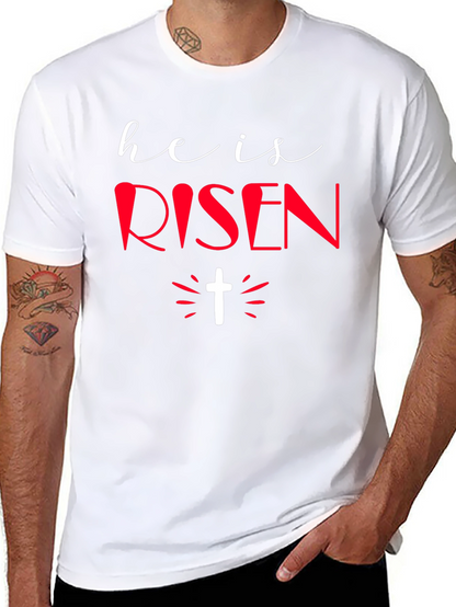 He Is Risen Graphic Tee - Easter Holiday Shirt