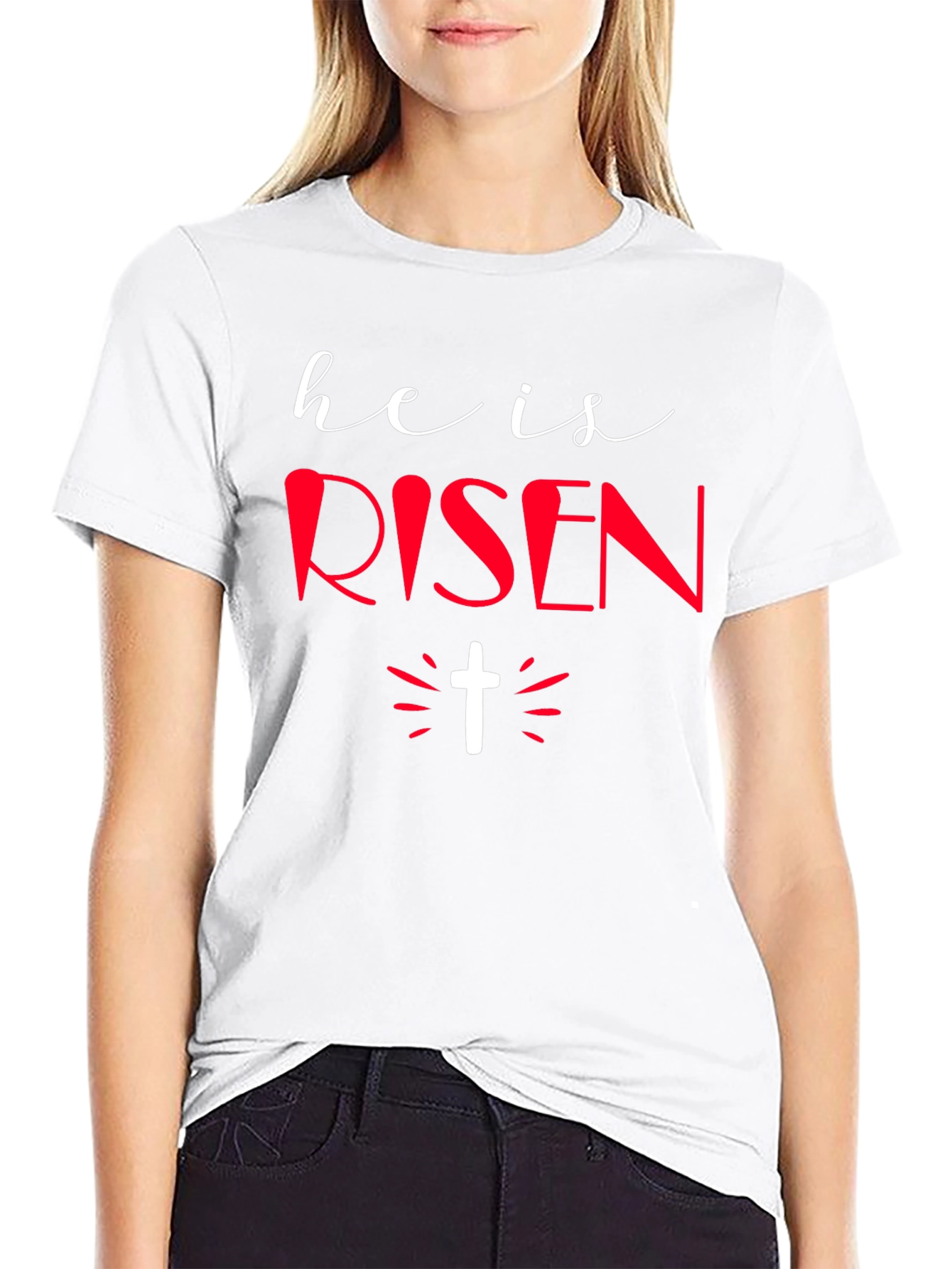 He Is Risen Graphic Tee - Easter Holiday Shirt