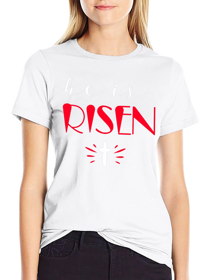 He Is Risen Graphic Tee - Easter Holiday Shirt