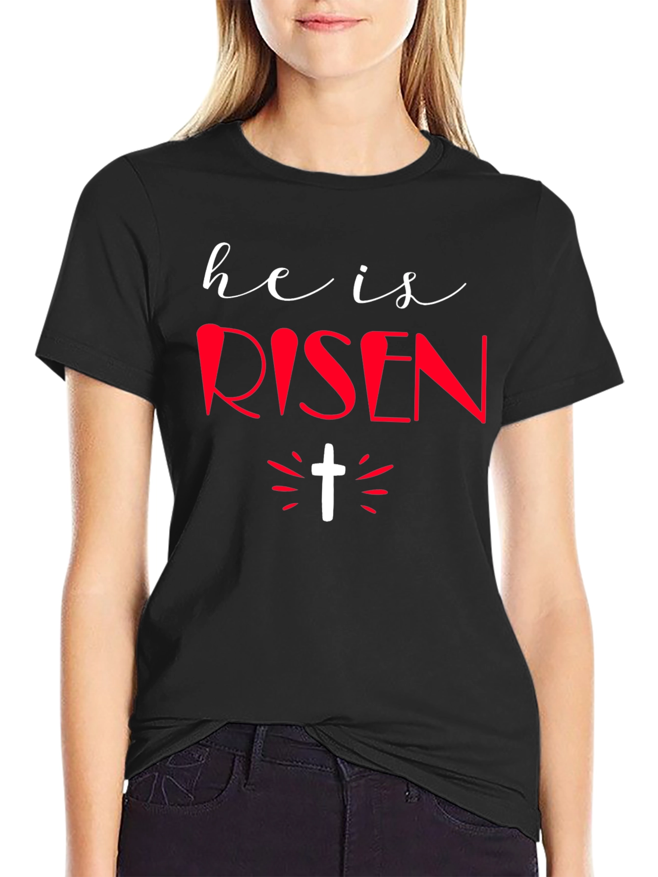 He Is Risen Graphic Tee - Easter Holiday Shirt