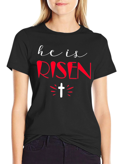 He Is Risen Graphic Tee - Easter Holiday Shirt