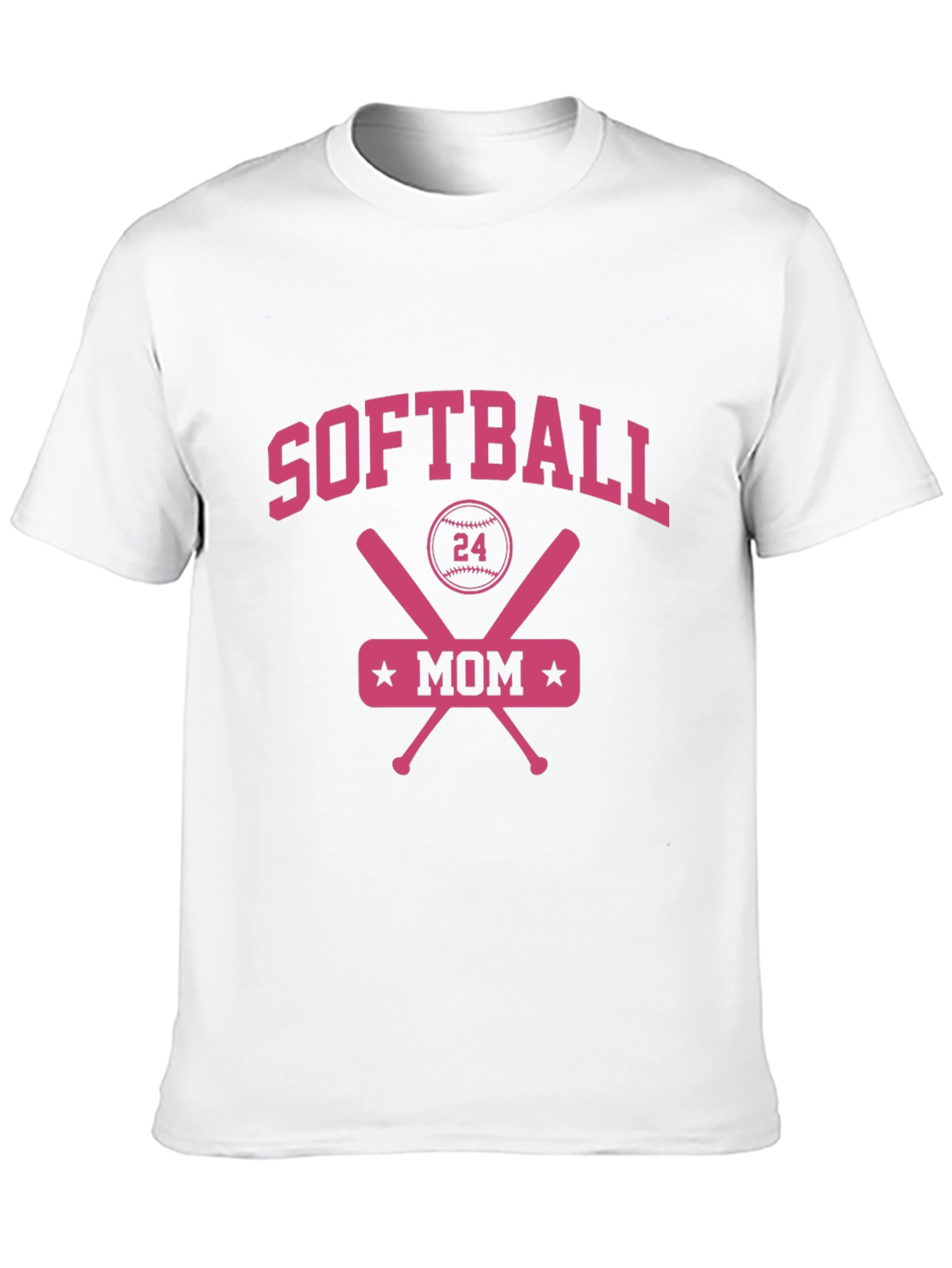 Softball Mom Tee - Baseball Crossed Bats T-Shirt