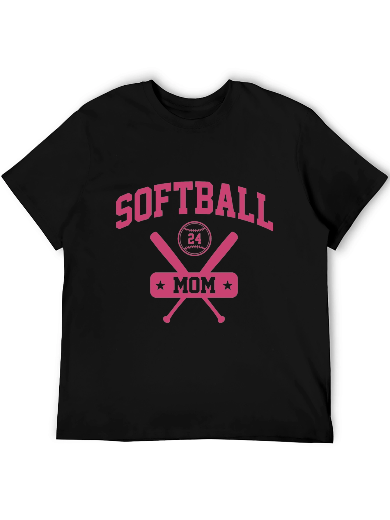 Softball Mom Tee - Baseball Crossed Bats T-Shirt