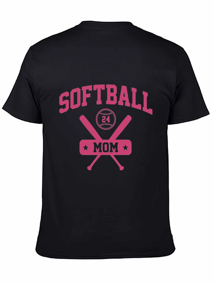 Softball Mom Tee - Baseball Crossed Bats T-Shirt