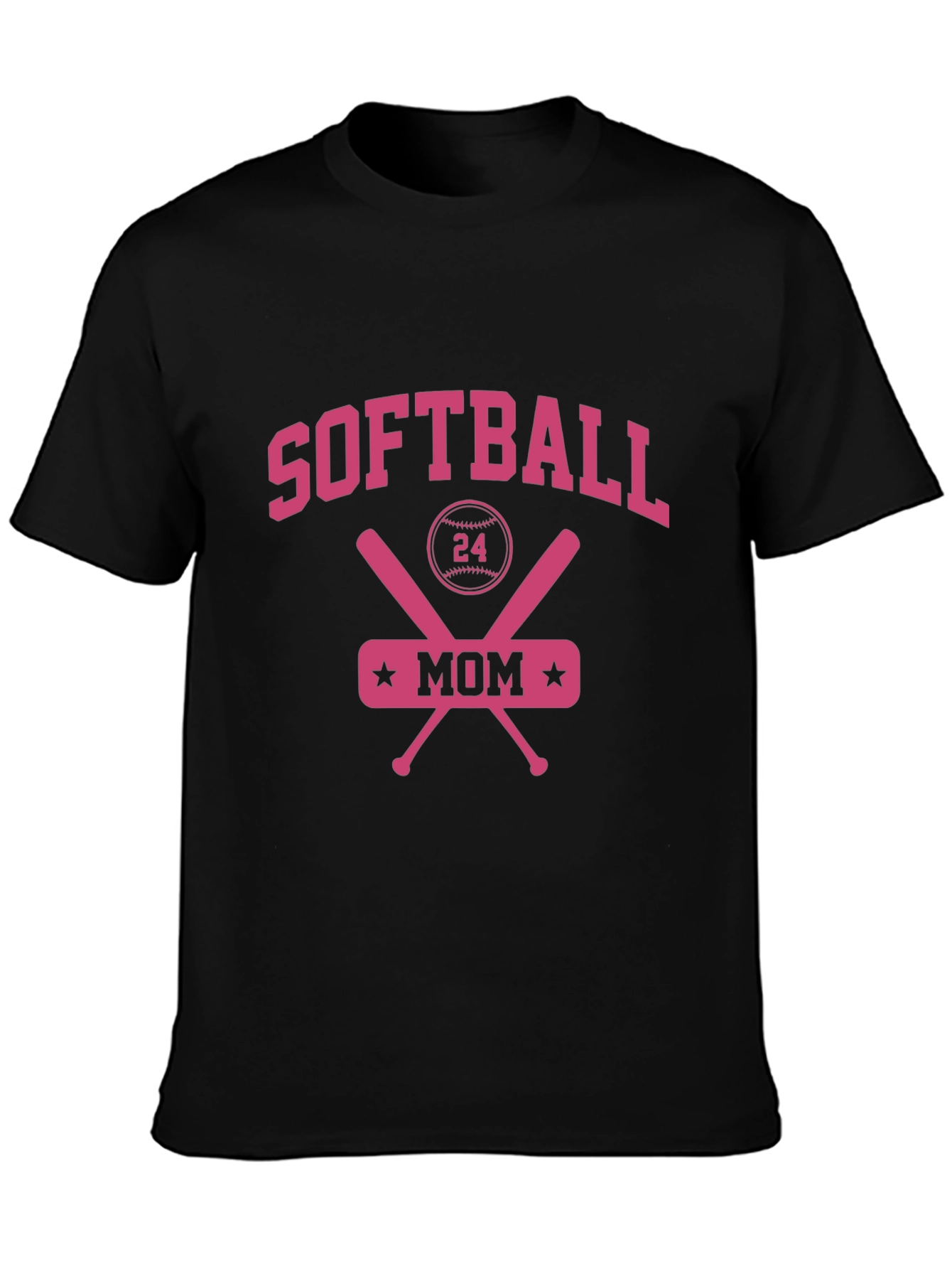 Softball Mom Tee - Baseball Crossed Bats T-Shirt