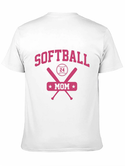 Softball Mom Tee - Baseball Crossed Bats T-Shirt