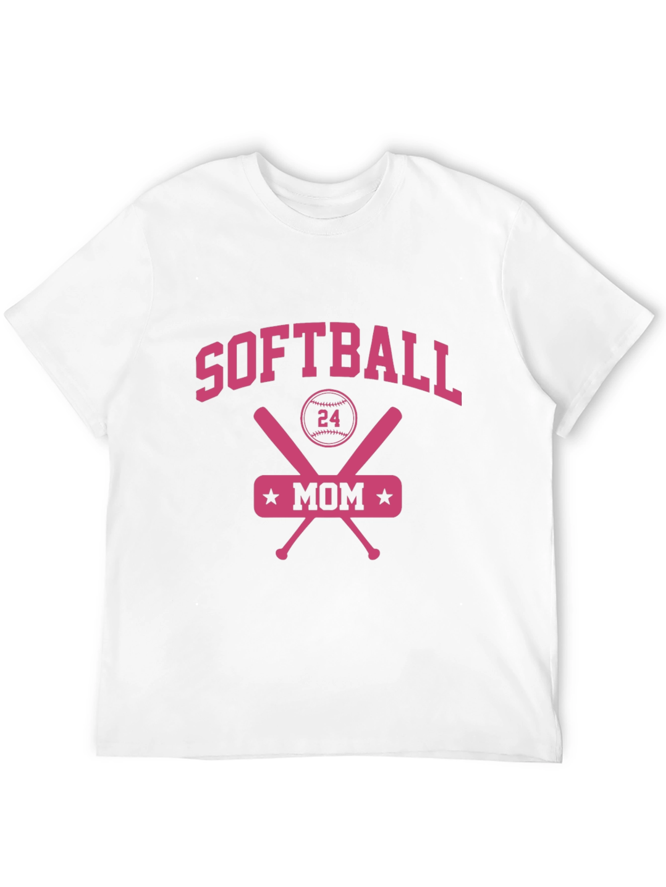 Softball Mom Tee - Baseball Crossed Bats T-Shirt