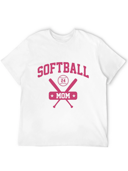 Softball Mom Tee - Baseball Crossed Bats T-Shirt