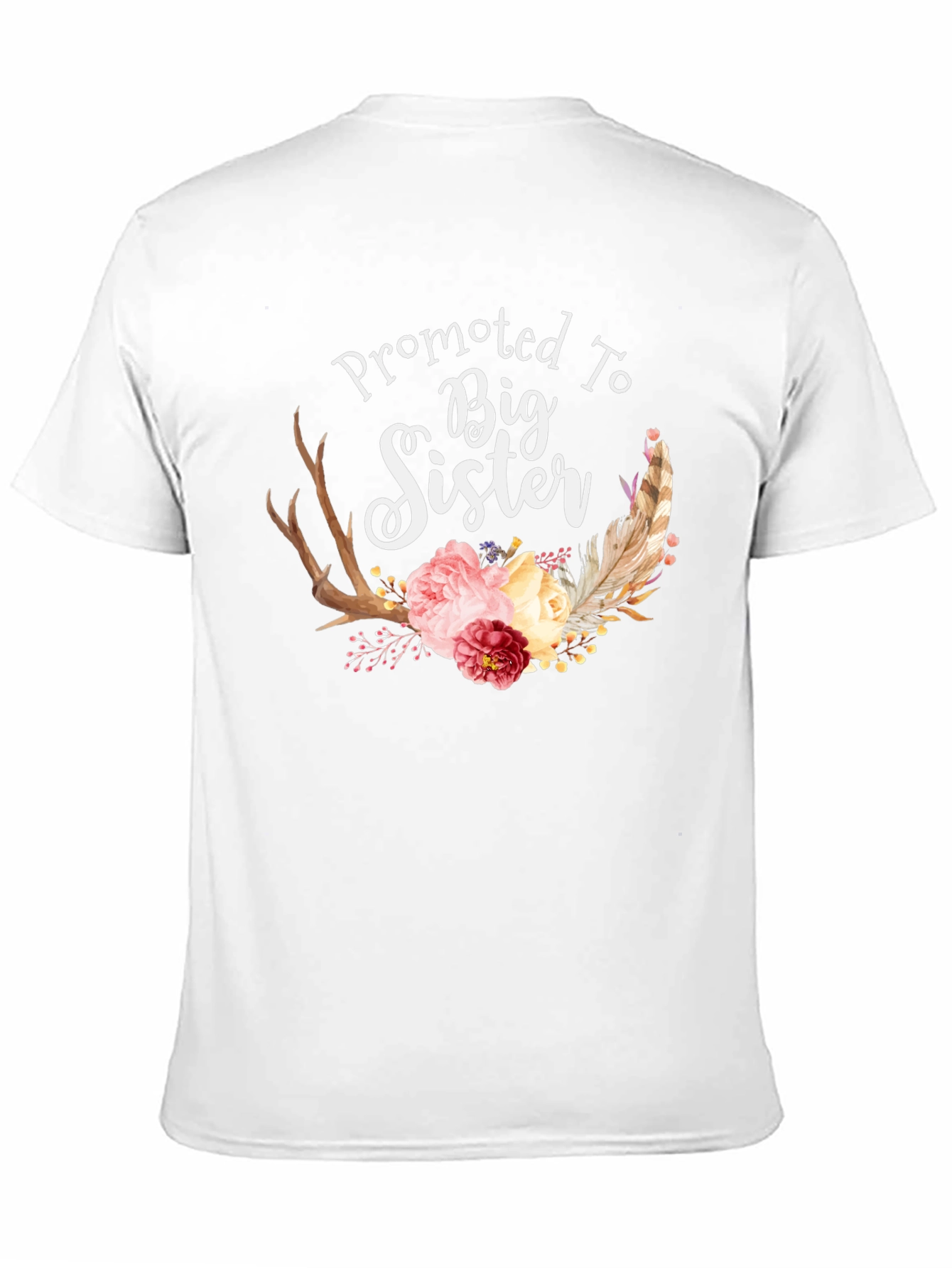 Promoted To Big Sister Floral T-Shirt