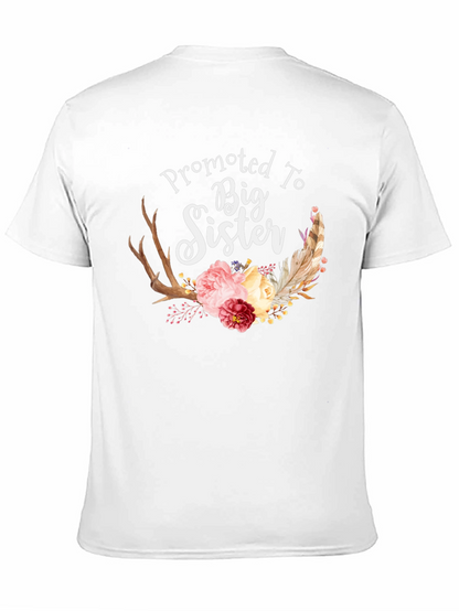 Promoted To Big Sister Floral T-Shirt