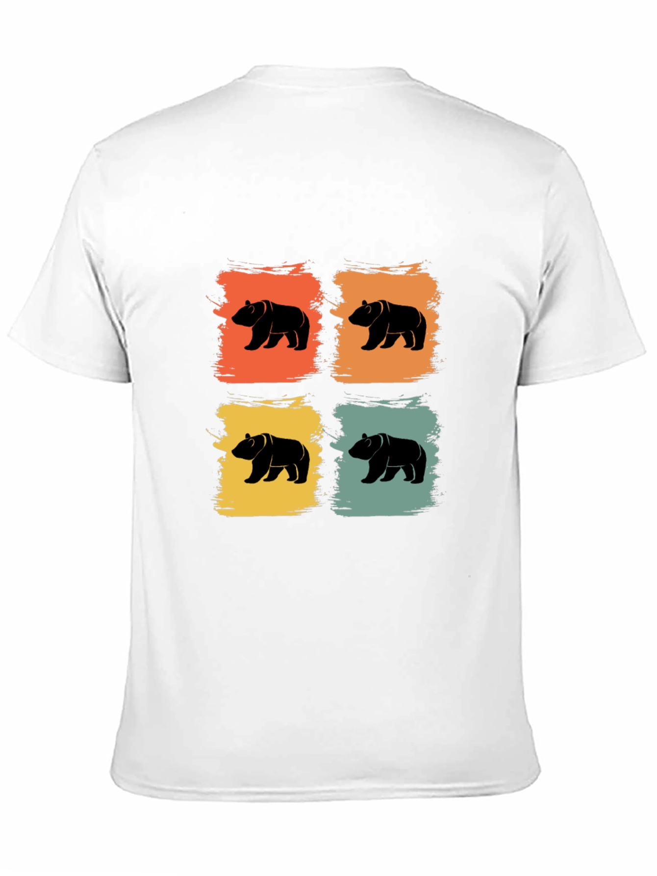 Retro Bear Graphic Tee - Mens Black T-Shirt