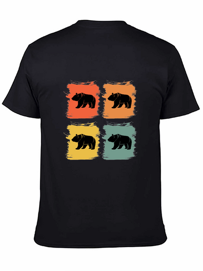 Retro Bear Graphic Tee - Mens Black T-Shirt