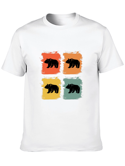 Retro Bear Graphic Tee - Mens Black T-Shirt