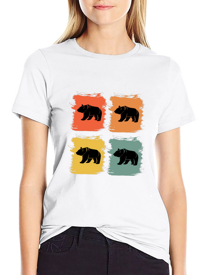 Retro Bear Graphic Tee - Mens Black T-Shirt