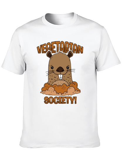 Vegetarian Society Beaver Graphic T-Shirt
