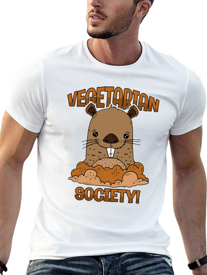 Vegetarian Society Beaver Graphic T-Shirt