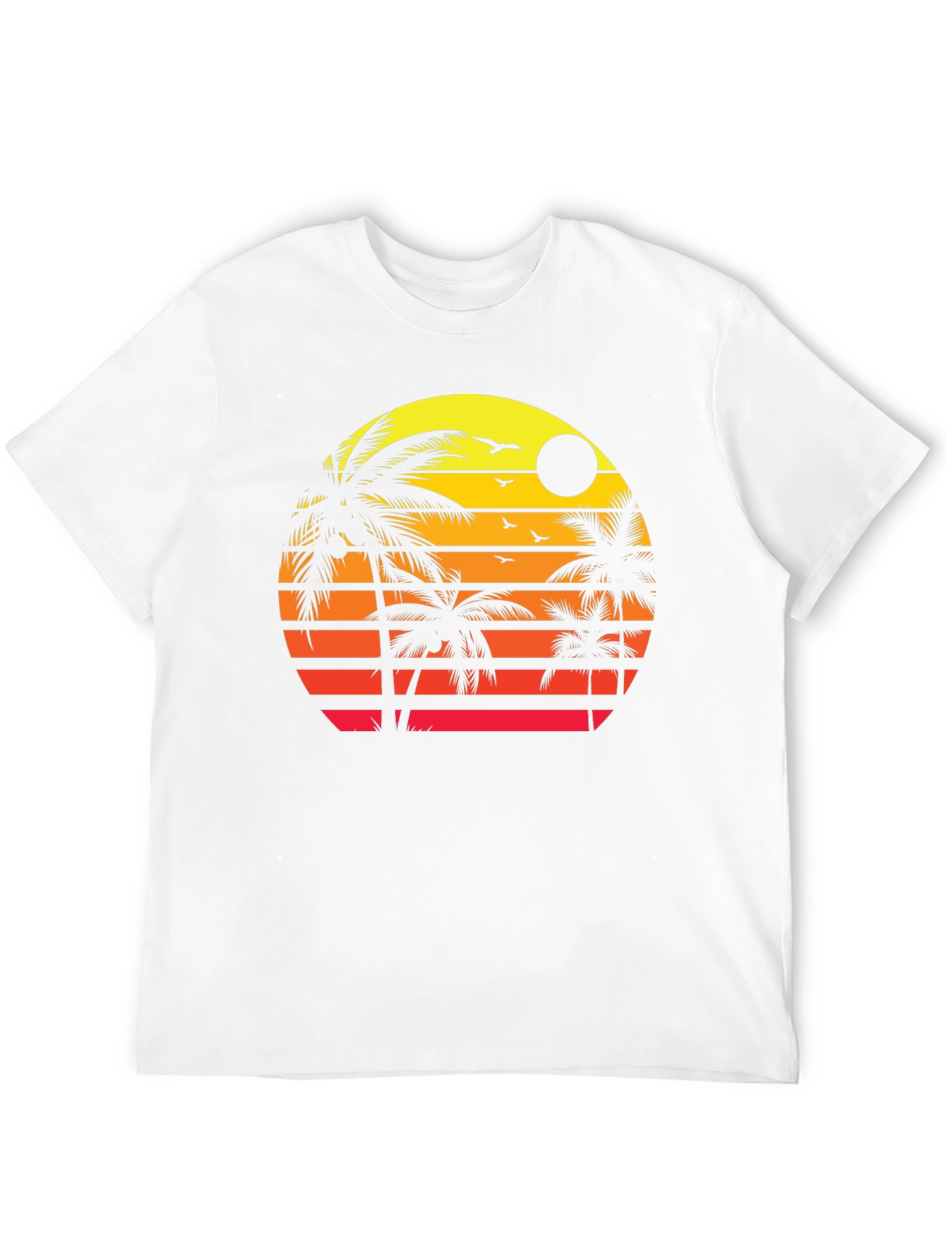 Sunset Palm Tree Graphic T-Shirt - Tropical Vibes