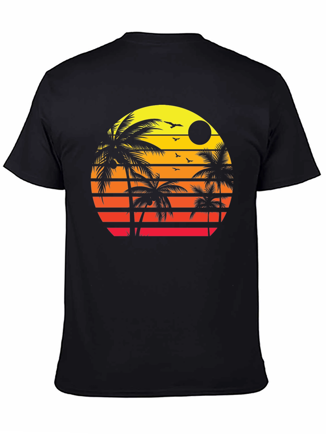 Sunset Palm Tree Graphic T-Shirt - Tropical Vibes