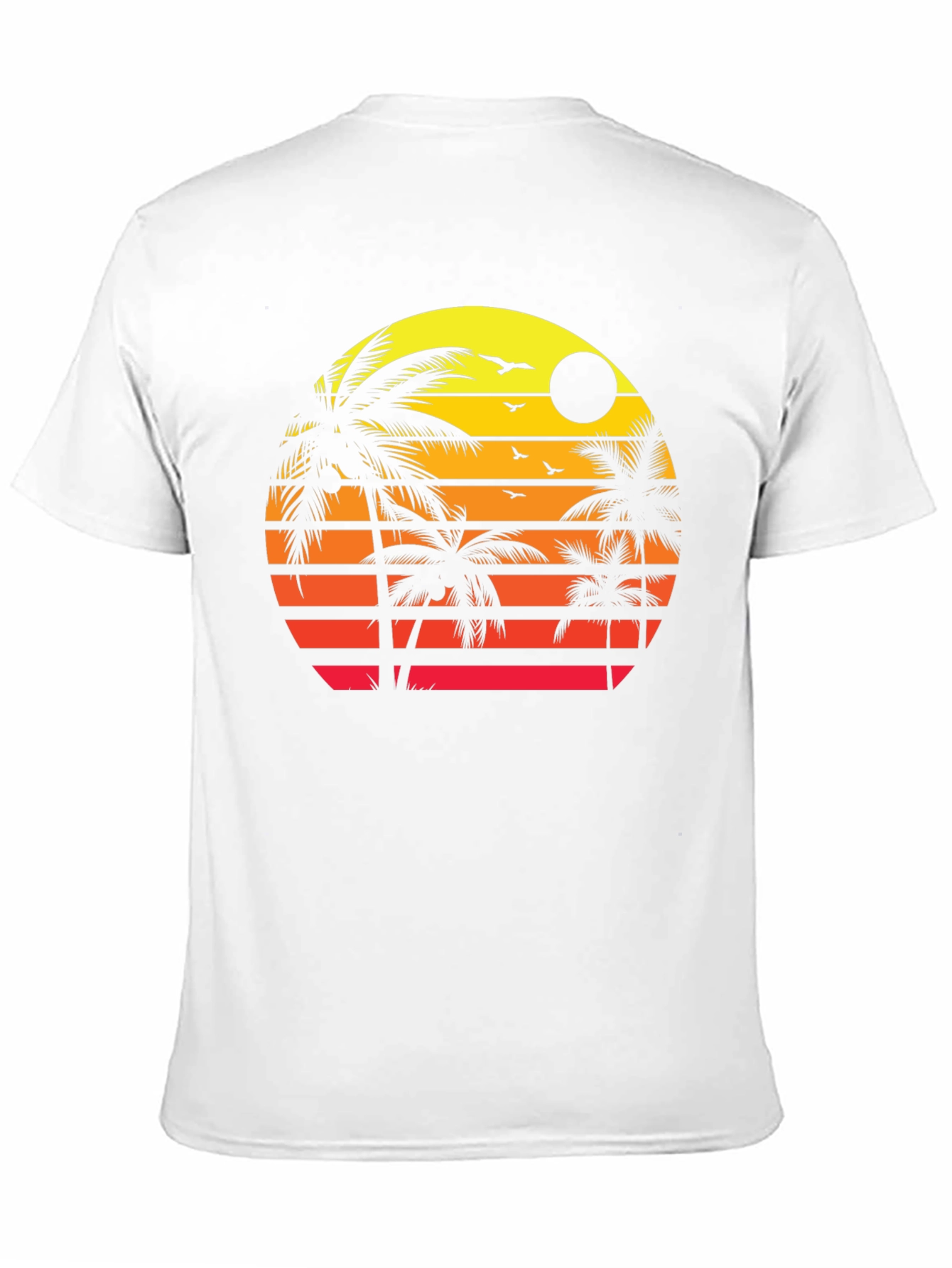Sunset Palm Tree Graphic T-Shirt - Tropical Vibes