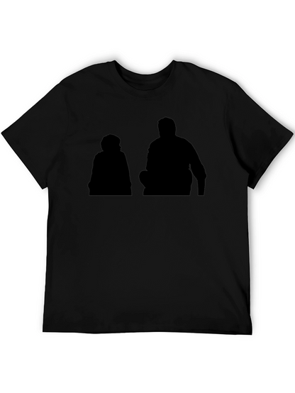 Silhouette Graphic Print Black Casual T-Shirt