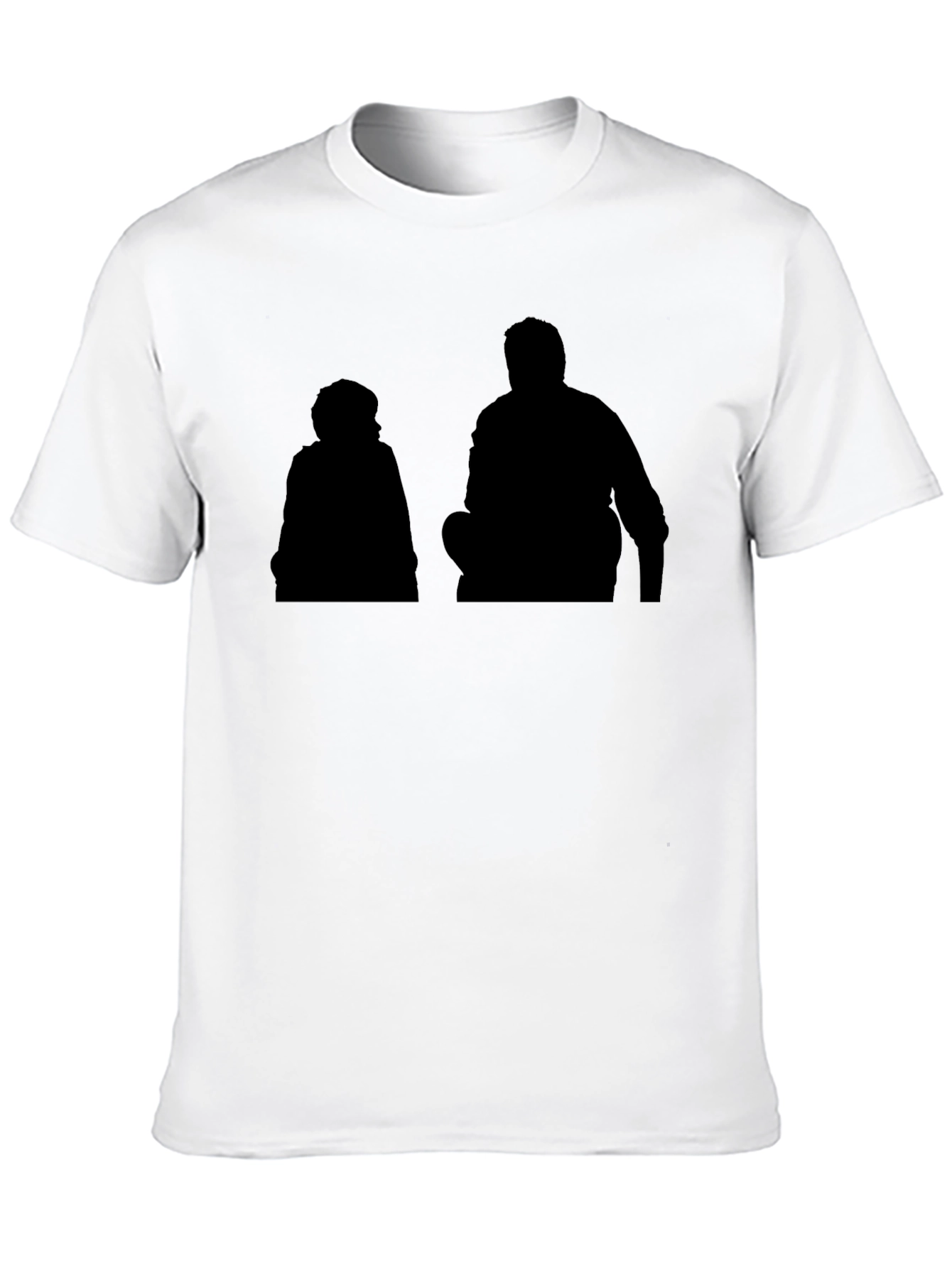 Silhouette Graphic Print Black Casual T-Shirt