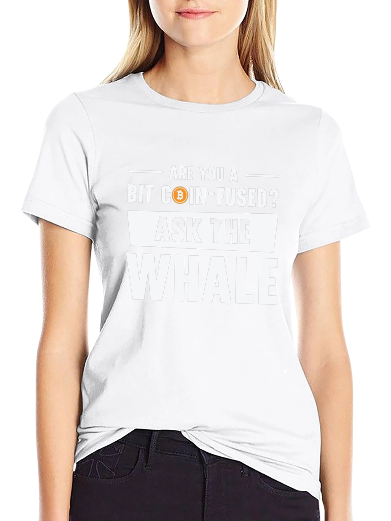 Bit Coin-Fused? Ask The Whale Black T-Shirt