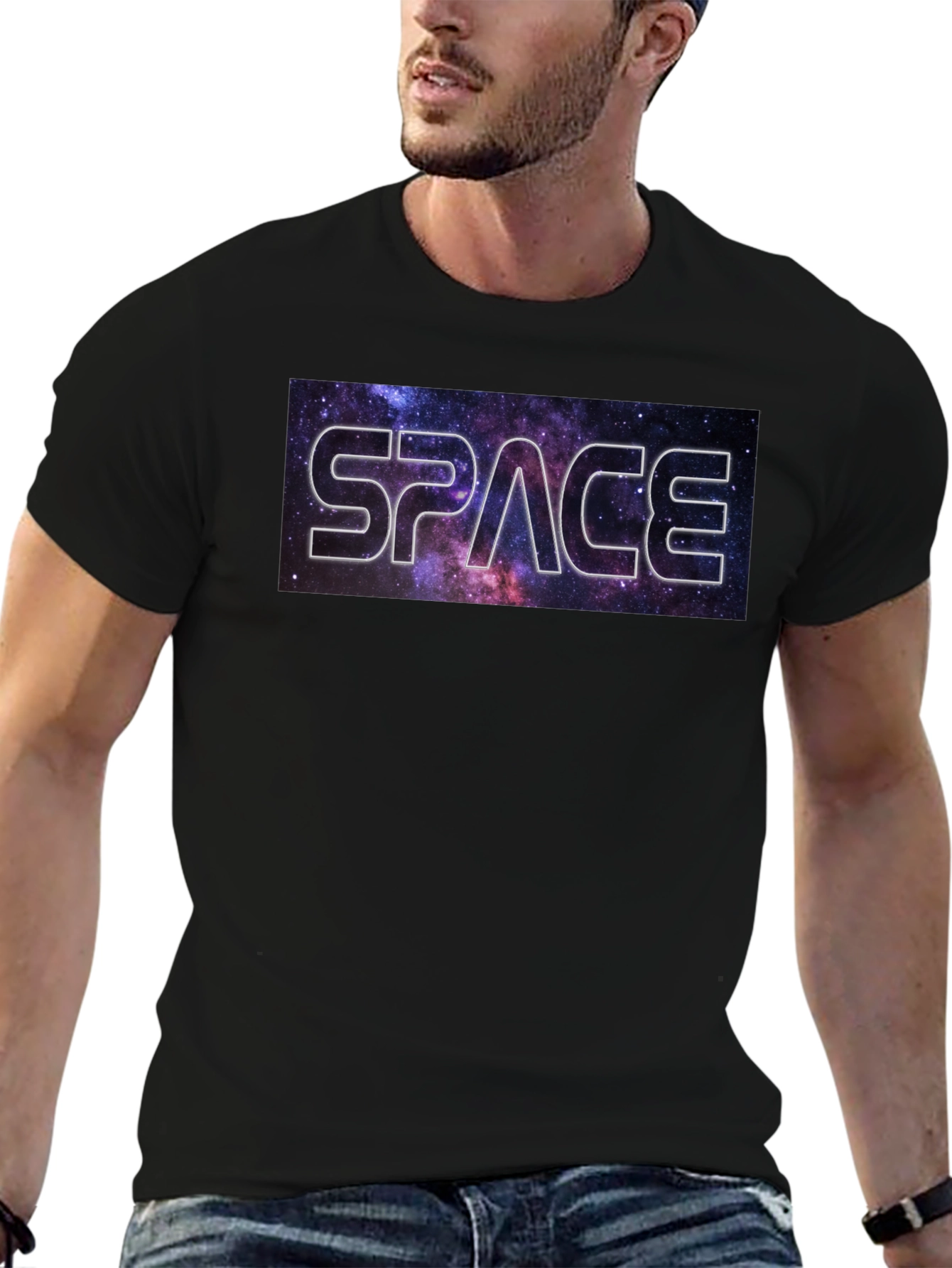 Space Galaxy Black T-Shirt