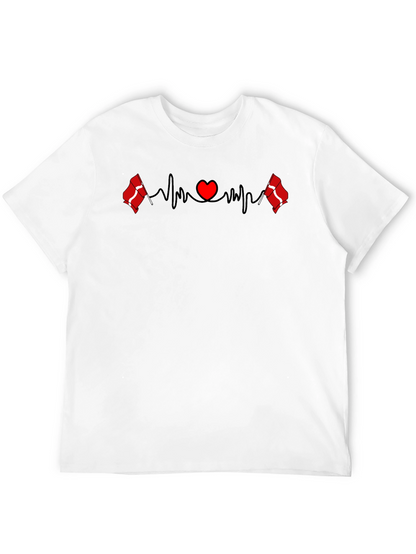 Denmark Flag Heartbeat T-Shirt