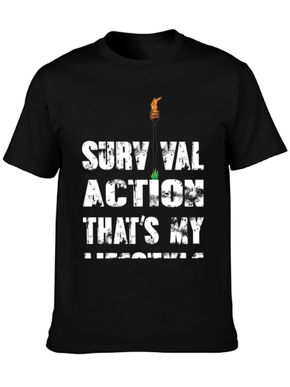 Survival Action Thats My Medicine Black T-Shirt