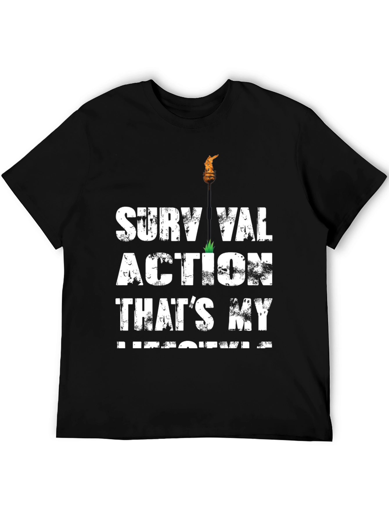 Survival Action Thats My Medicine Black T-Shirt