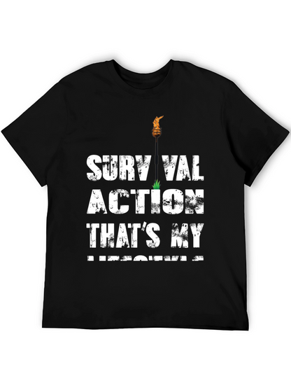 Survival Action Thats My Medicine Black T-Shirt