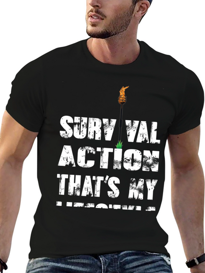 Survival Action Thats My Medicine Black T-Shirt