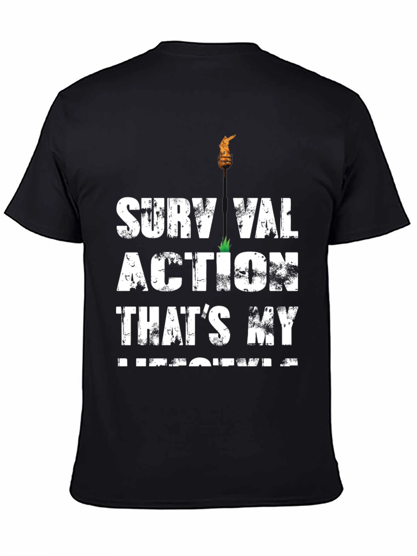 Survival Action Thats My Medicine Black T-Shirt
