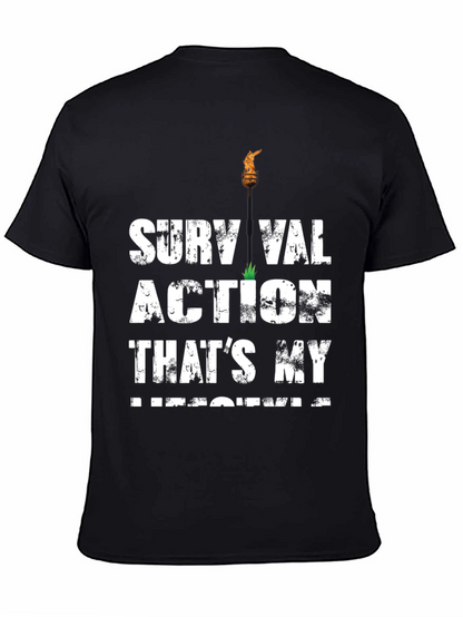 Survival Action Thats My Medicine Black T-Shirt