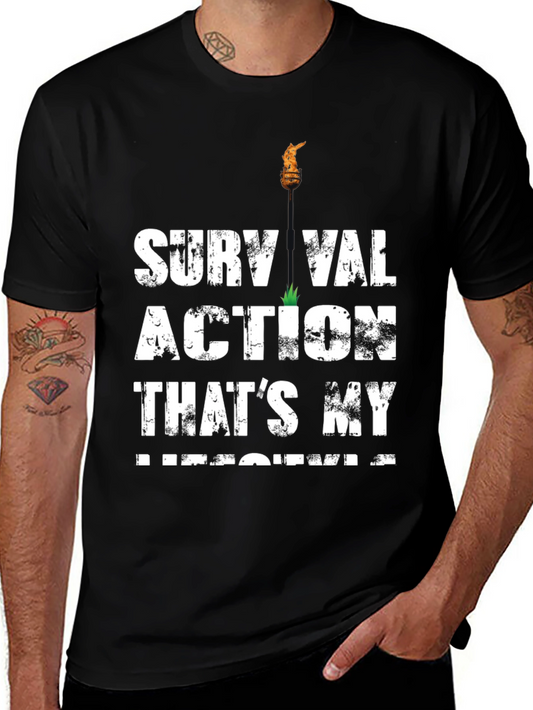 Survival Action Thats My Medicine Black T-Shirt