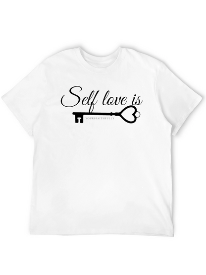 Self Love Is Key Black Graphic Tee