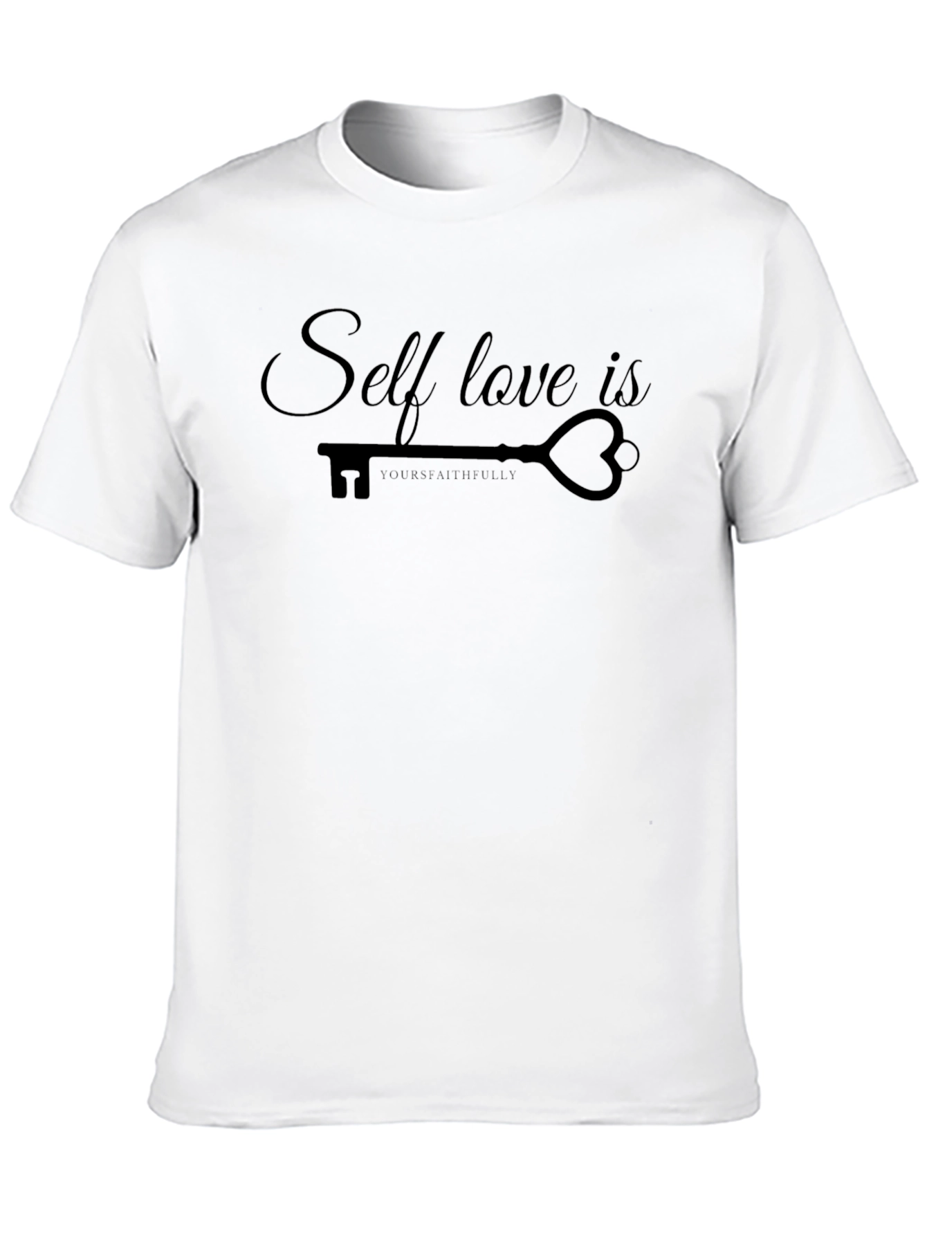 Self Love Is Key Black Graphic Tee