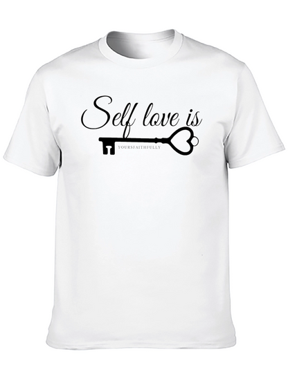 Self Love Is Key Black Graphic Tee