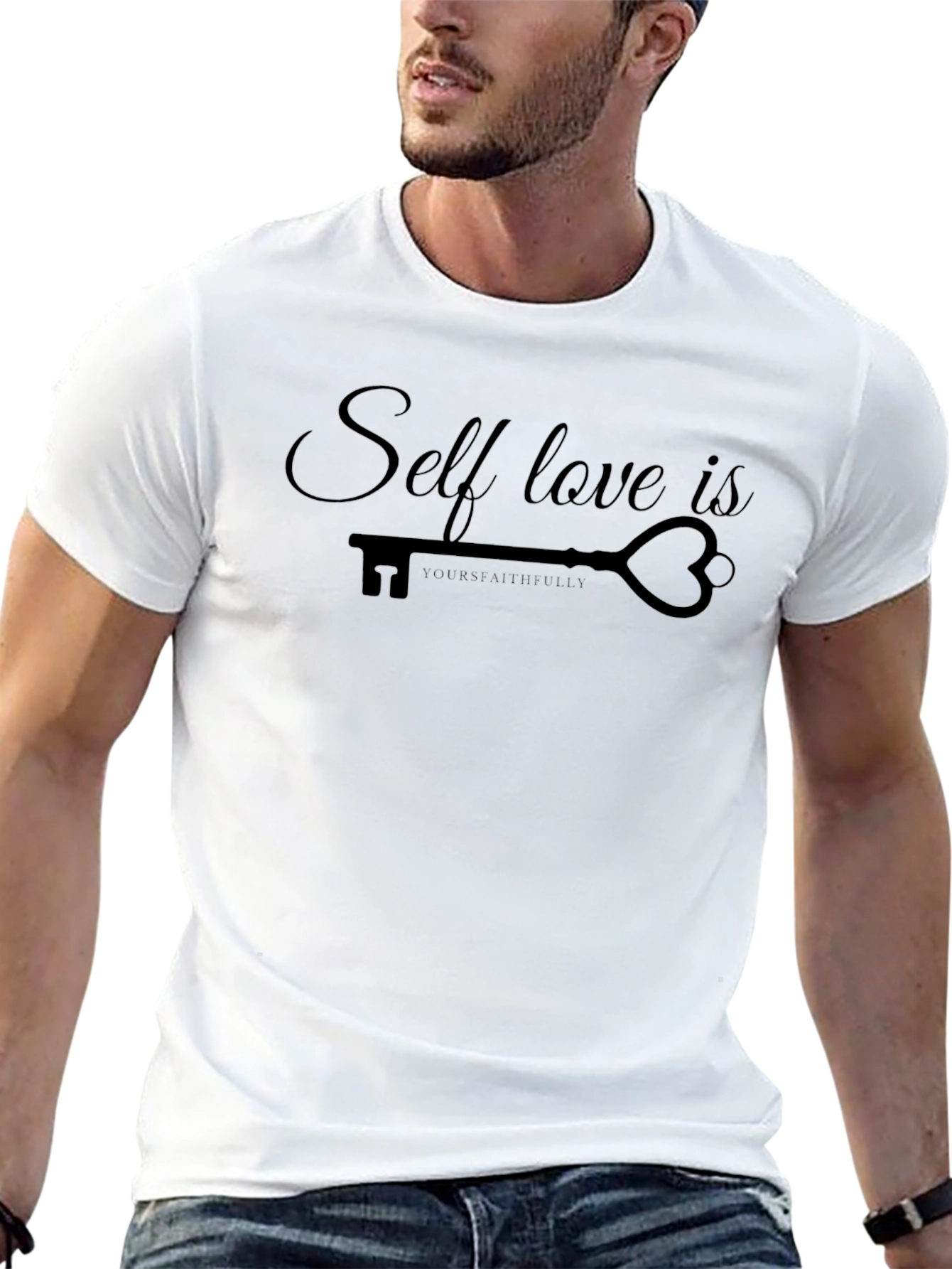 Self Love Is Key Black Graphic Tee
