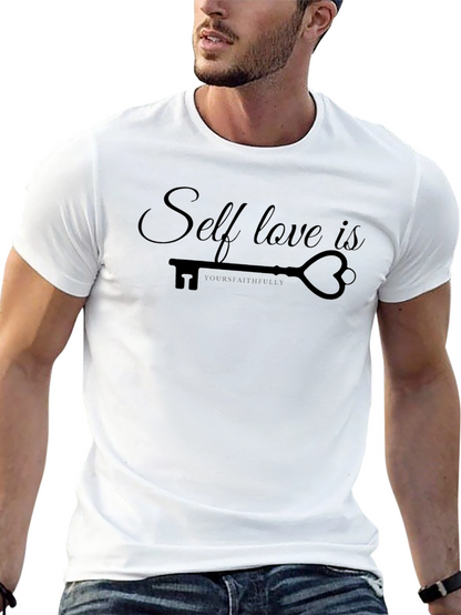 Self Love Is Key Black Graphic Tee